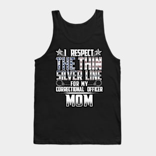 Correctional Office Mom Thin Silver Line Tank Top